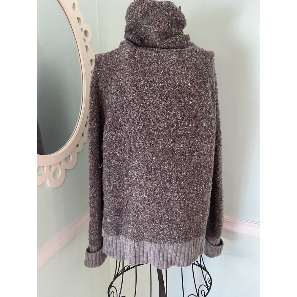 Rachel Zoe‎ Turtleneck Sweater Women's Gray Wool Long Sleeve Pullover Large